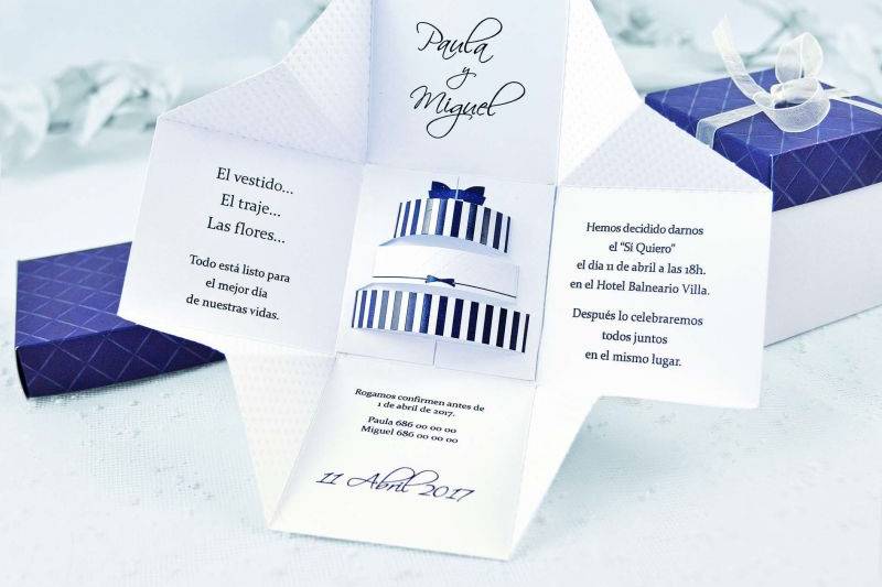 Invitación boda caja