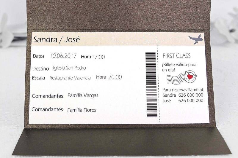 Invitación boda fotos novios