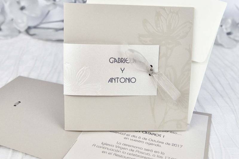 Invitación boda elegante