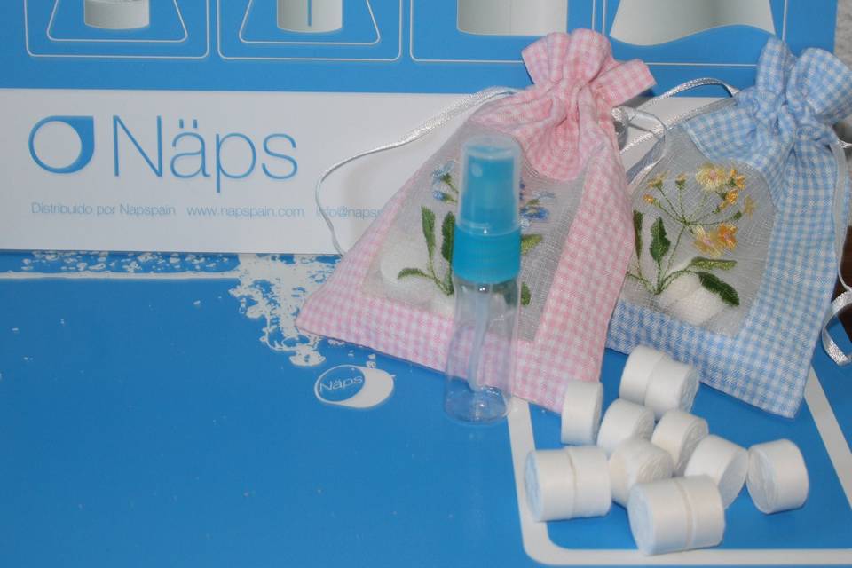 Bolsitas con näps y pulverizador