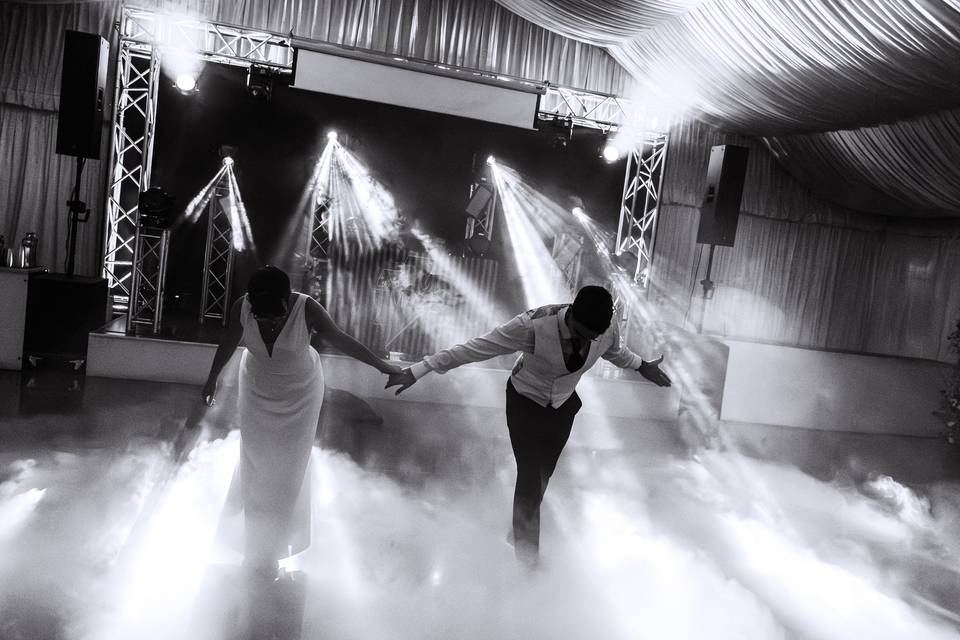 Baile nupcial con efectos