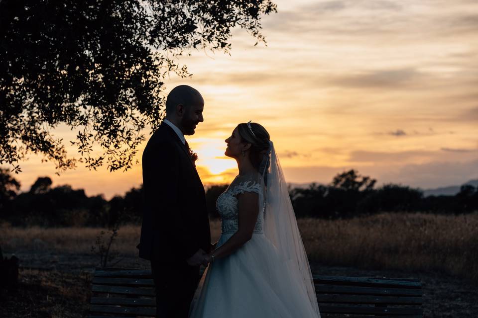Pareja contraluz