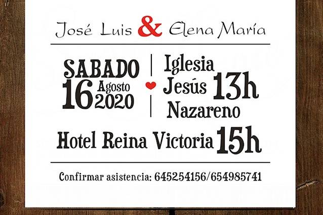 Invitación de boda puzzle