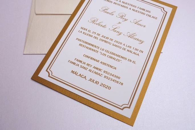 Invitación Vintage de boda