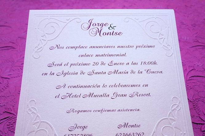 Invitación de boda Mis Papis