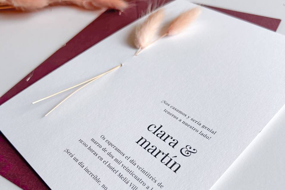 Invitación de boda Lua