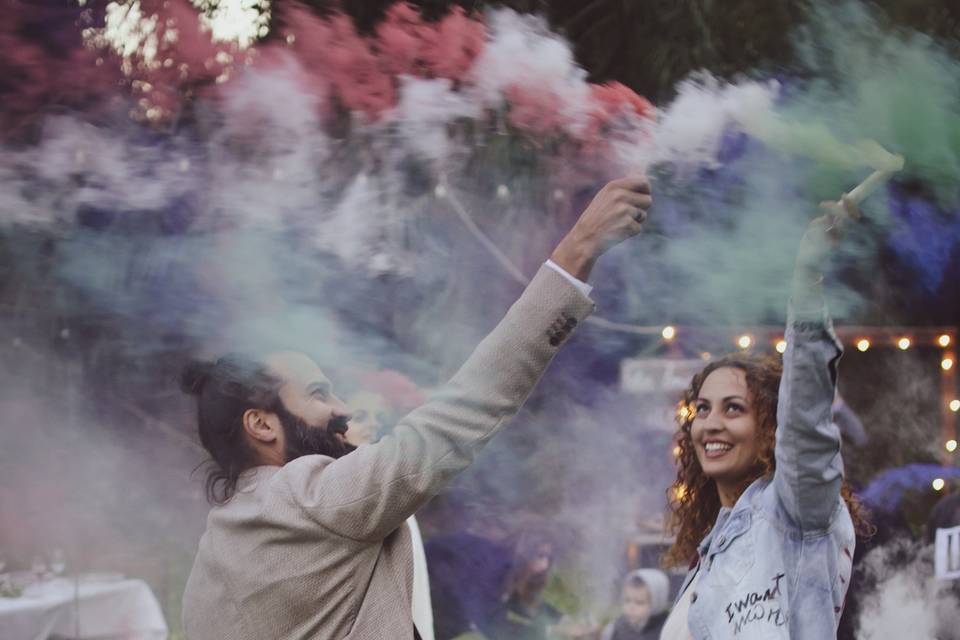 Humo de colores