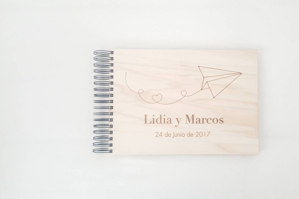 Libro de firma madera