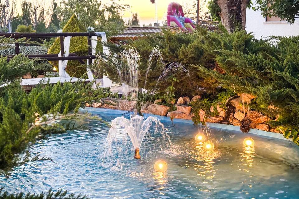 Fuente atardecer
