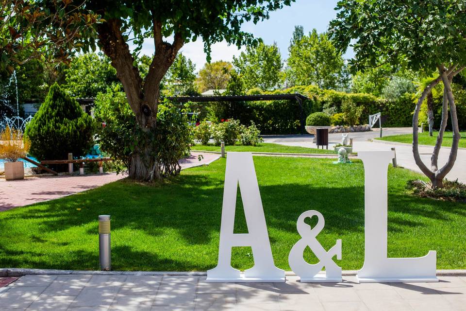 Letras de madera jardín