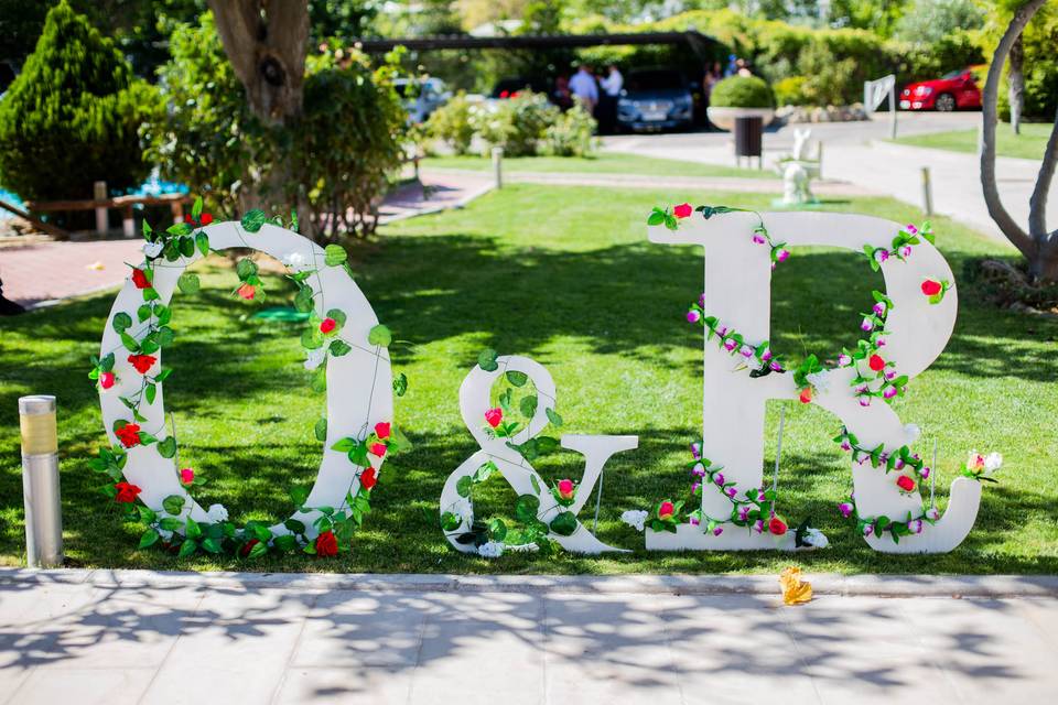 Letras con flores