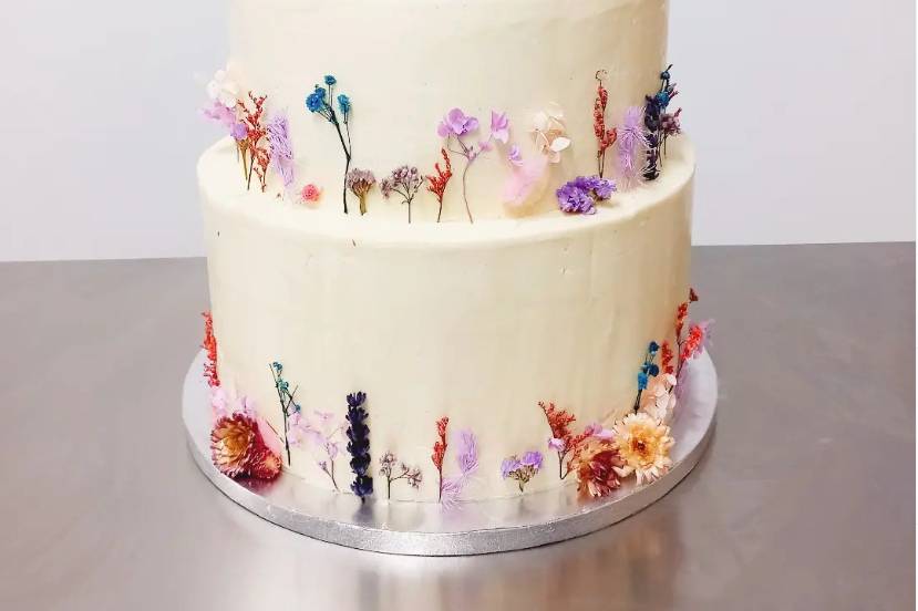 Tarta floral de boda