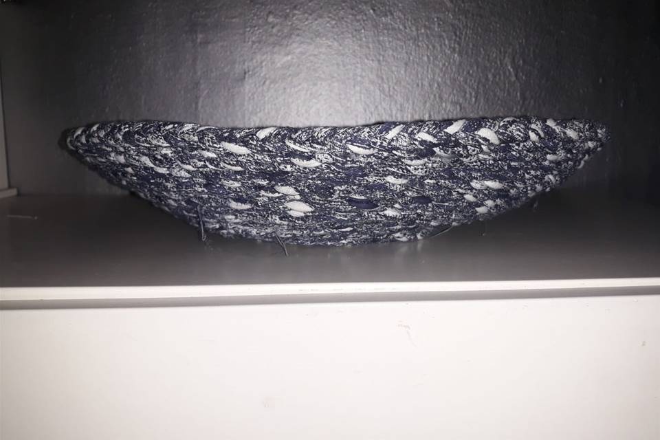Centro de mesa hecho con trapillos