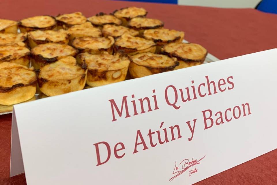 Mini quiches de atún y bacon