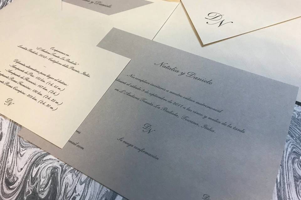 Invitaciones con olivera