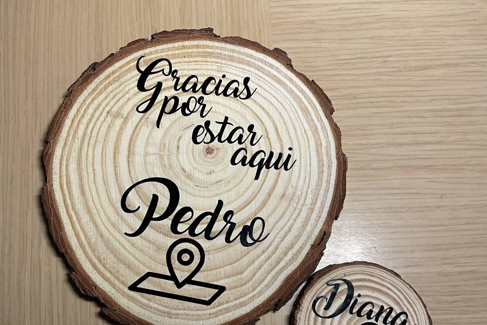 Rodajas madera personalizada