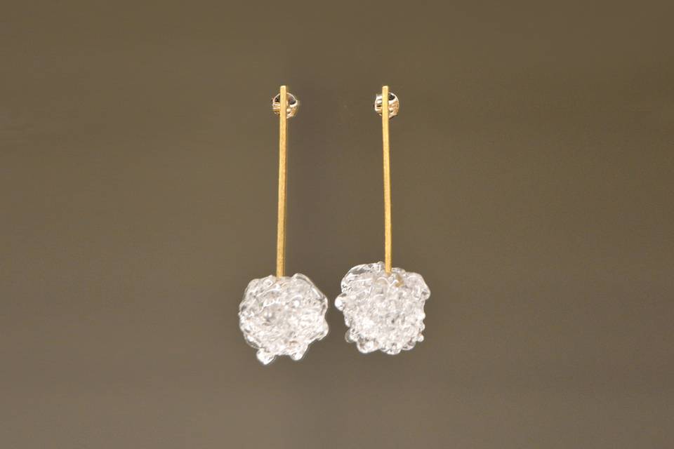 Pendientes de crochet de cristal