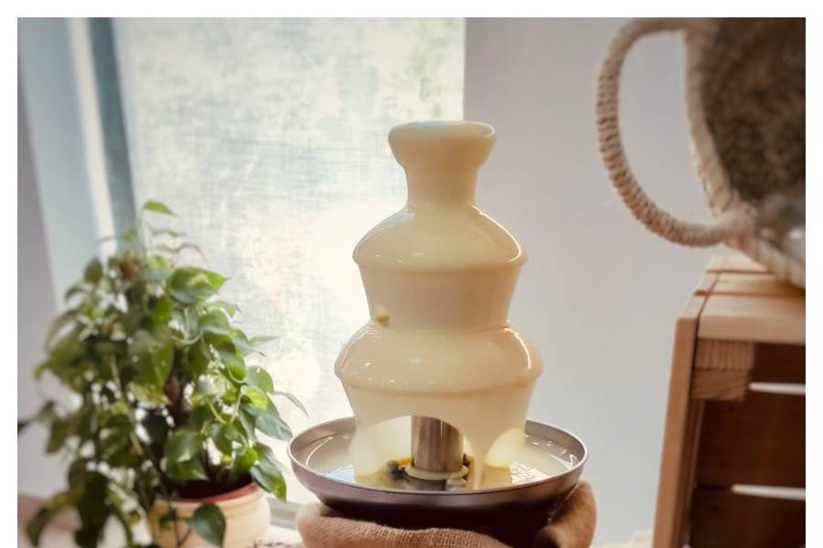 Fondue de chocolate blanco