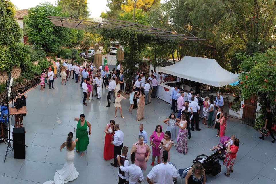 Terraza durante el baile