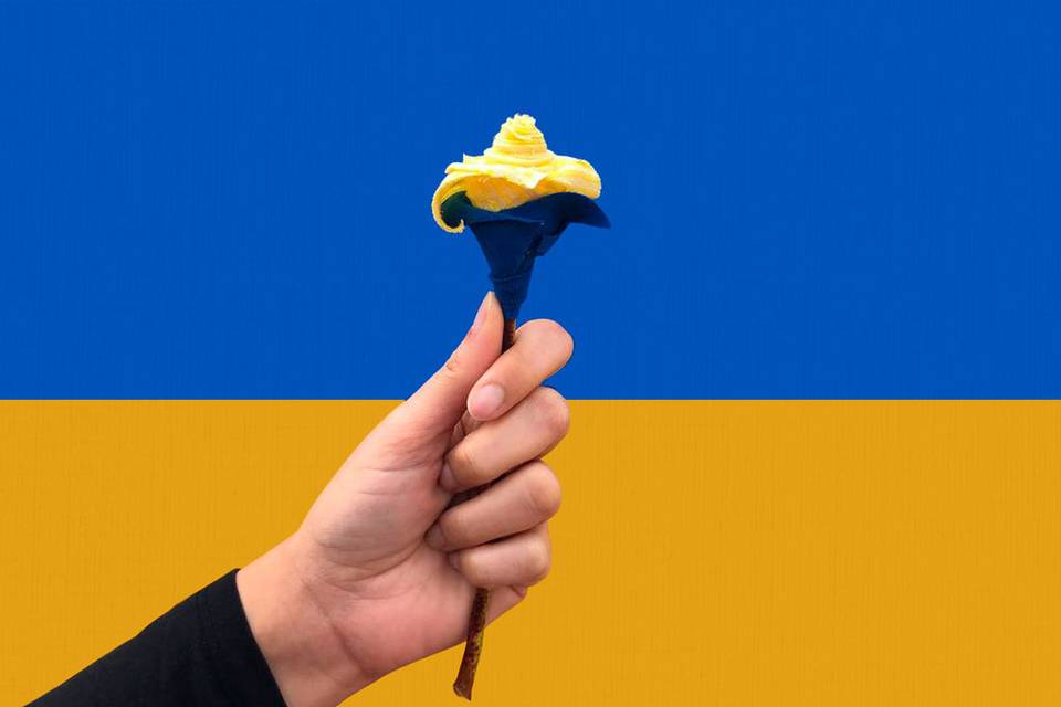 Flores solidarias por Ucrania