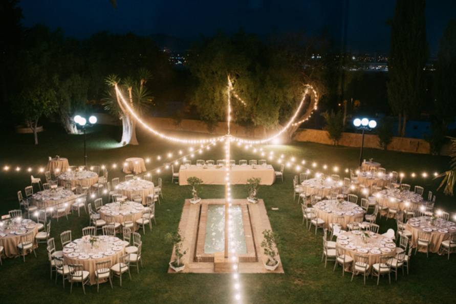 Iluminación con guirnaldas
