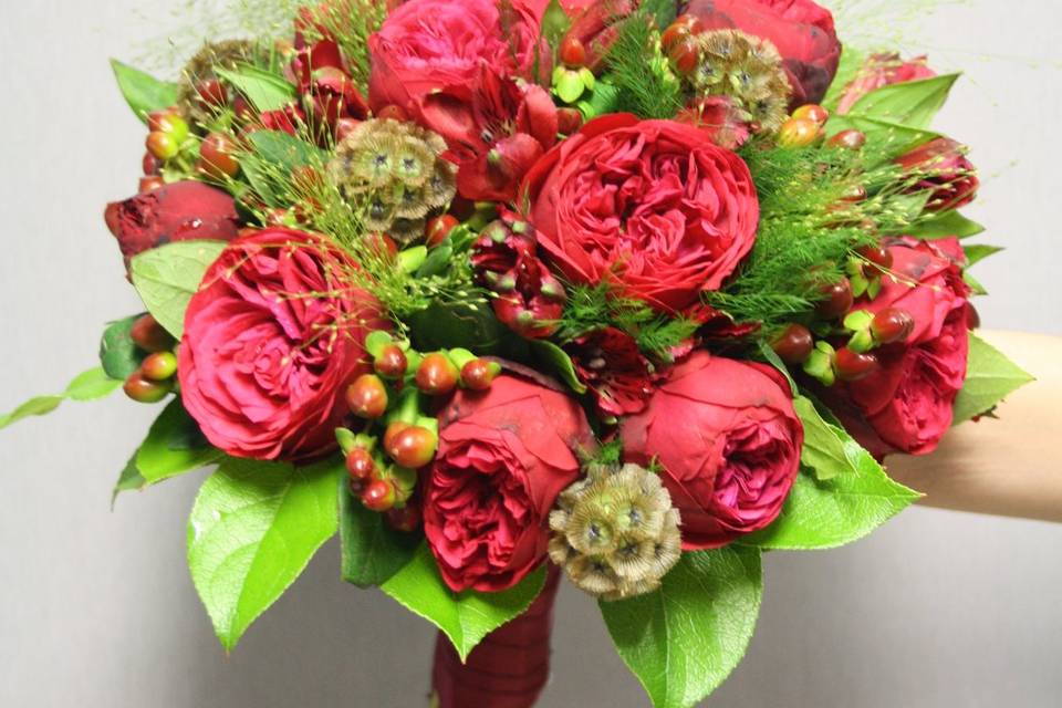 Bouquet de rosas de jardín