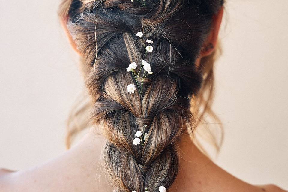 Trenza de novia desmontable