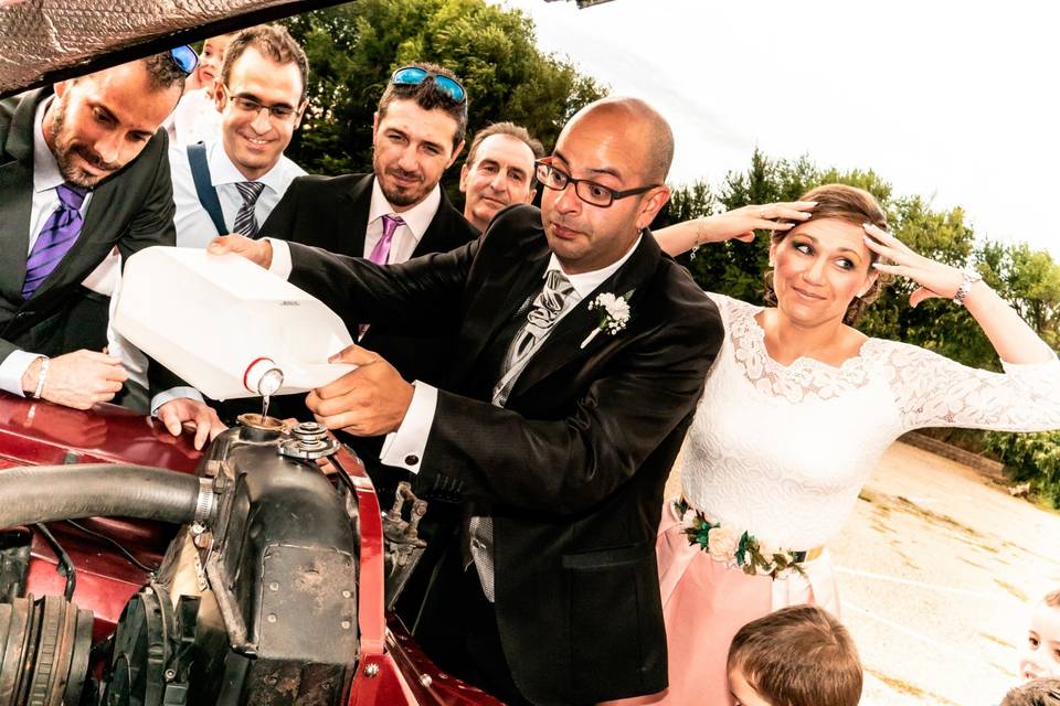 Coche boda divertida Guadalaja