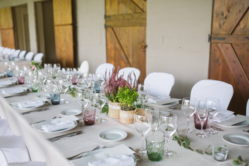 Comida en el jardín