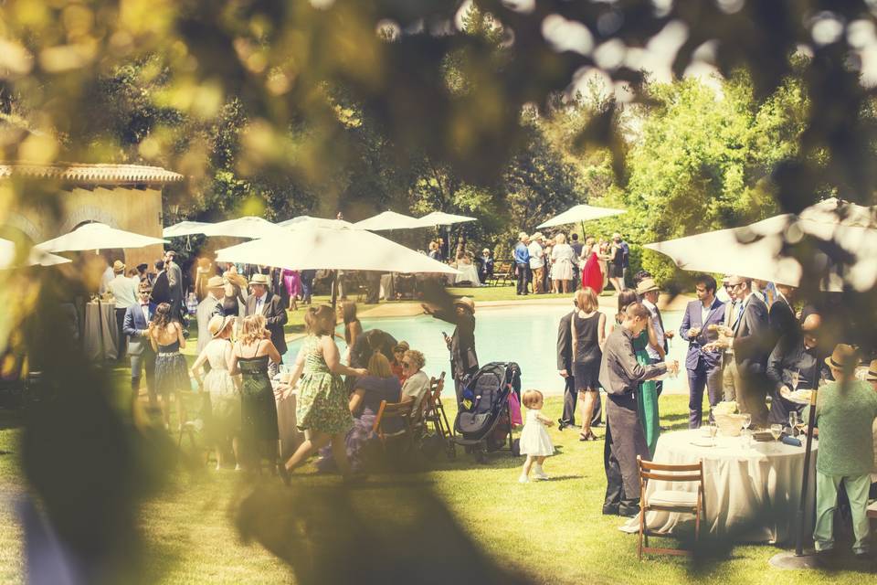 Aperitivo en el jardín