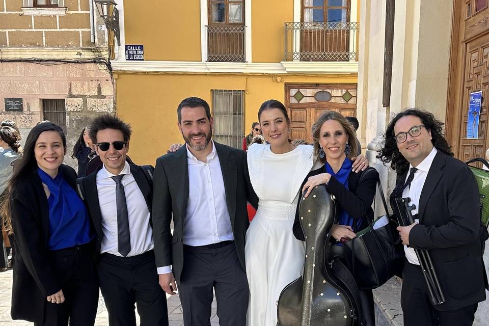 Con amigos. Marta es especial