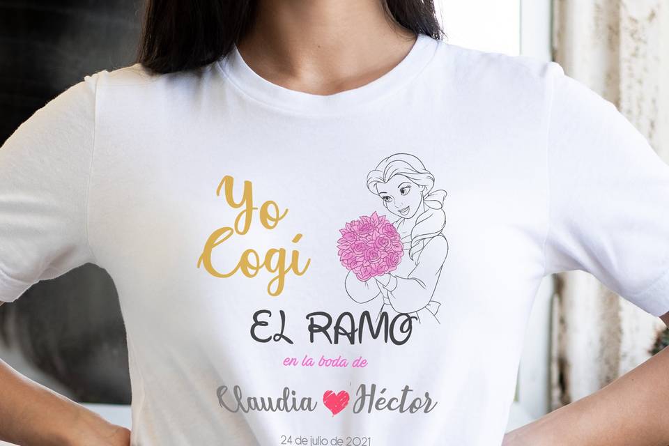 Camiseta de boda para ramo