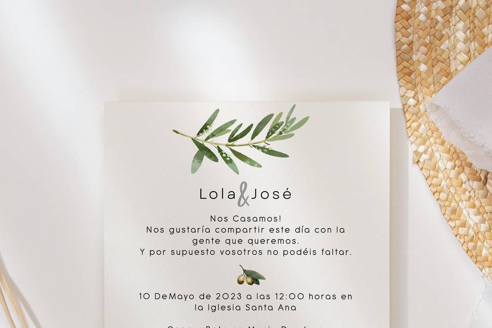 Invitación de boda