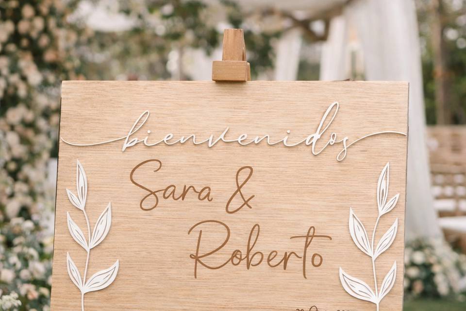 Cartel madera personalizado