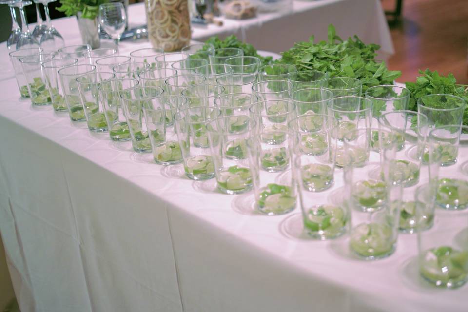 Miss en place de mojitos