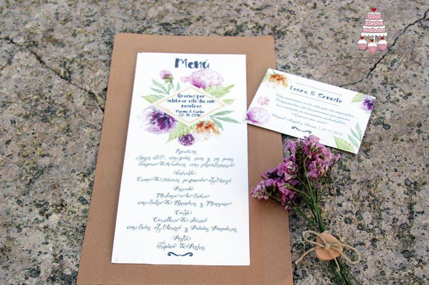 Invitaciones con acuarelas