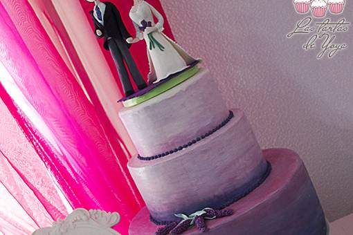 Tarta de boda lavanda