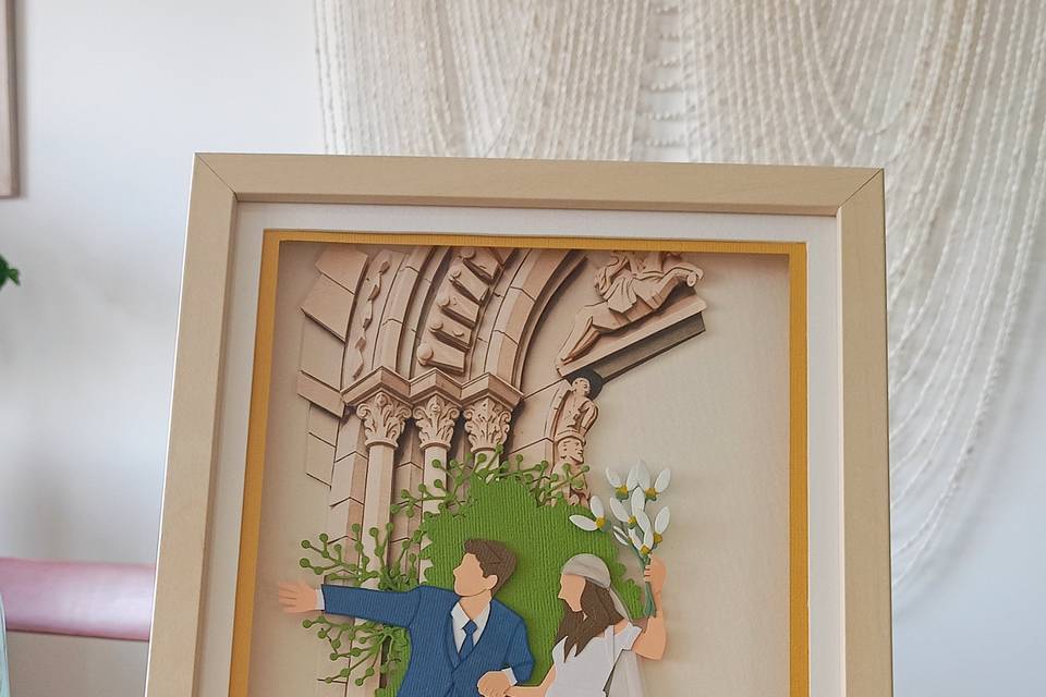 Cuadro papel relieve