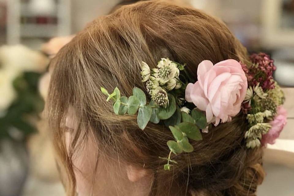 Recogido con flores