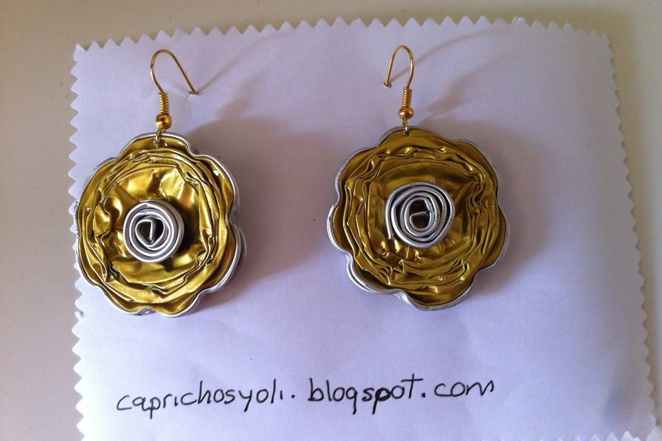 Pendientes flor amarillo