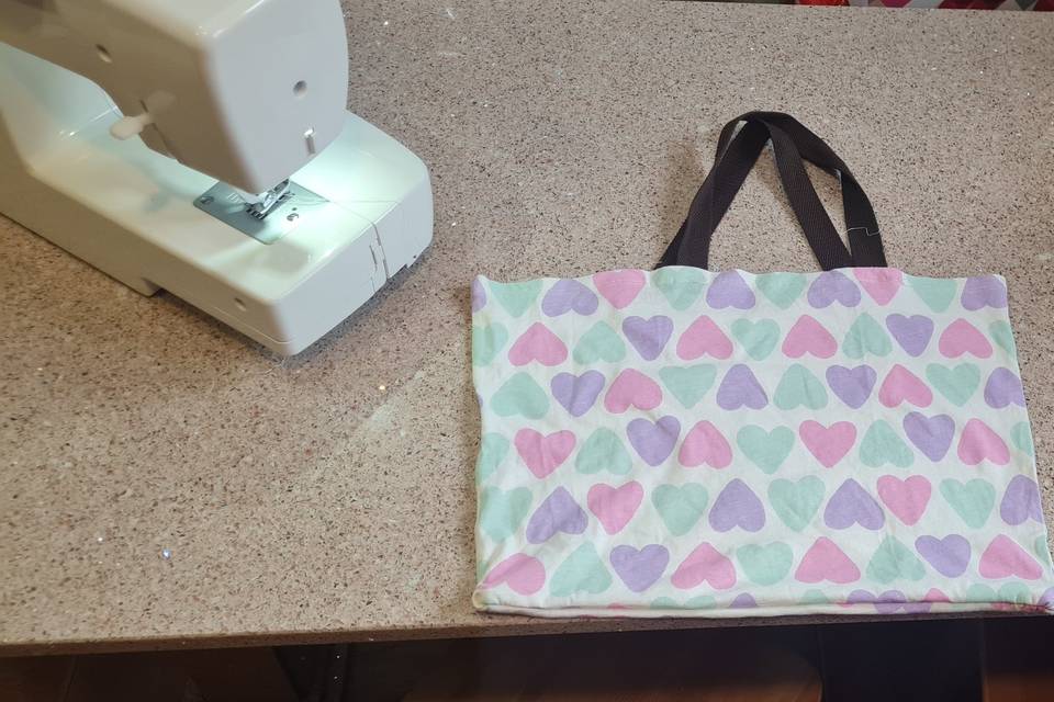 Bolsa de tela hecha a mano