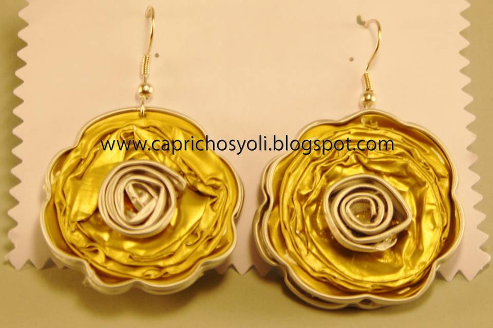 Pendientes flor amarillo