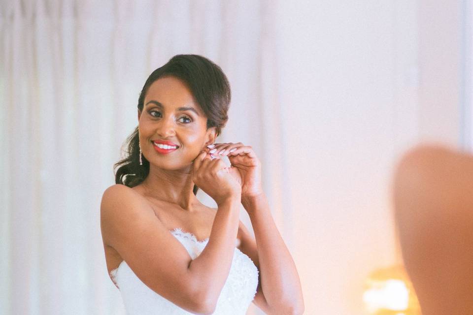 Preparativos de la novia