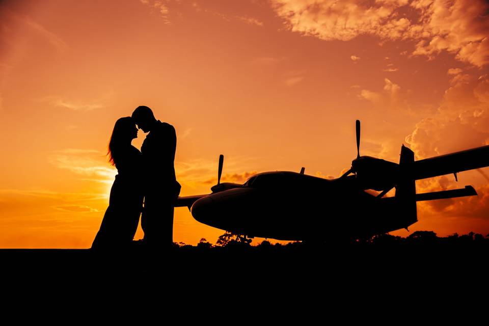 Preboda en el atardecer