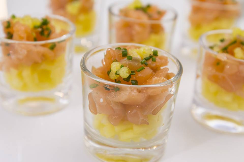 Tartar de salmón