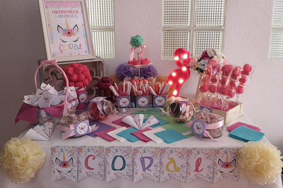 Candy bar de unicornio