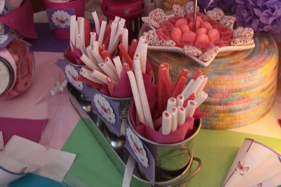 Candy bar de unicornio