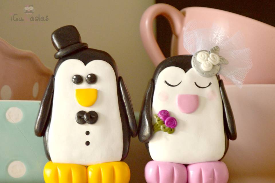 Figuras tarta pingüinos