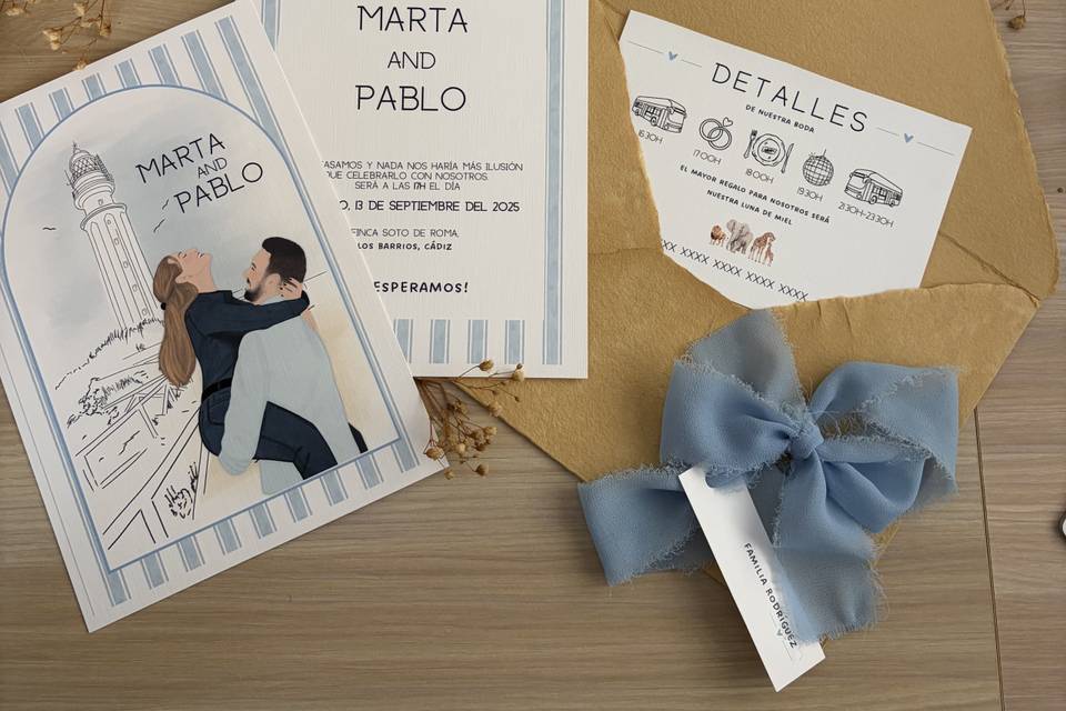 Invitación de boda personaliza