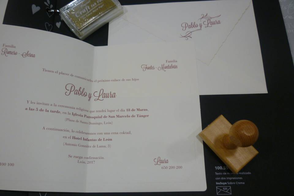 Invitación de boda